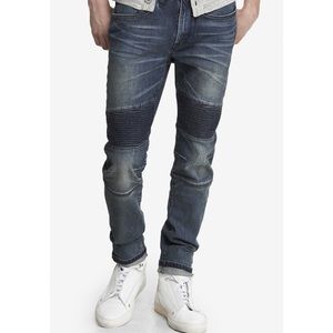 Express Men's Blue Alec Quilted Super Skinny Jean